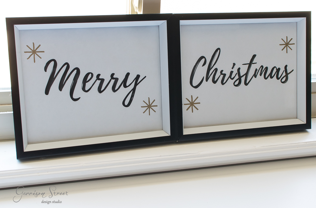 DIY Christmas Wall Art + Free Printable - Garrison Street Design Studio
