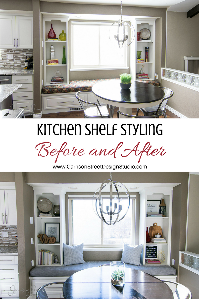 Kitchen Shelf Styling with Free Printable - Garrison Street Design Studio