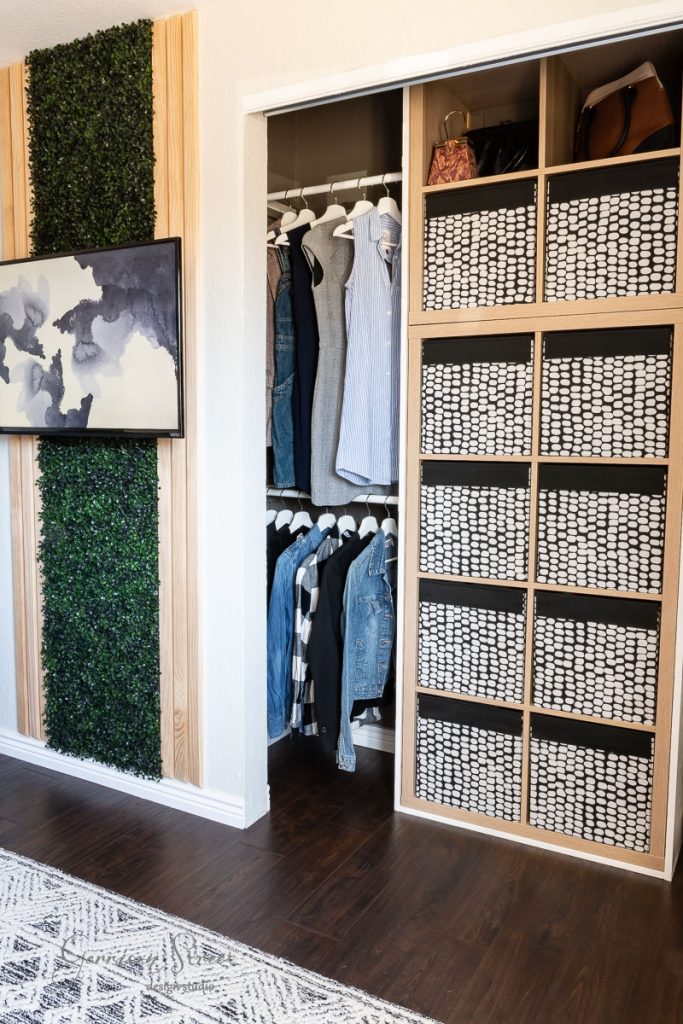 DIY Reach in Closet Makeover Reveal with IKEA Kallax - Garrison Street ...